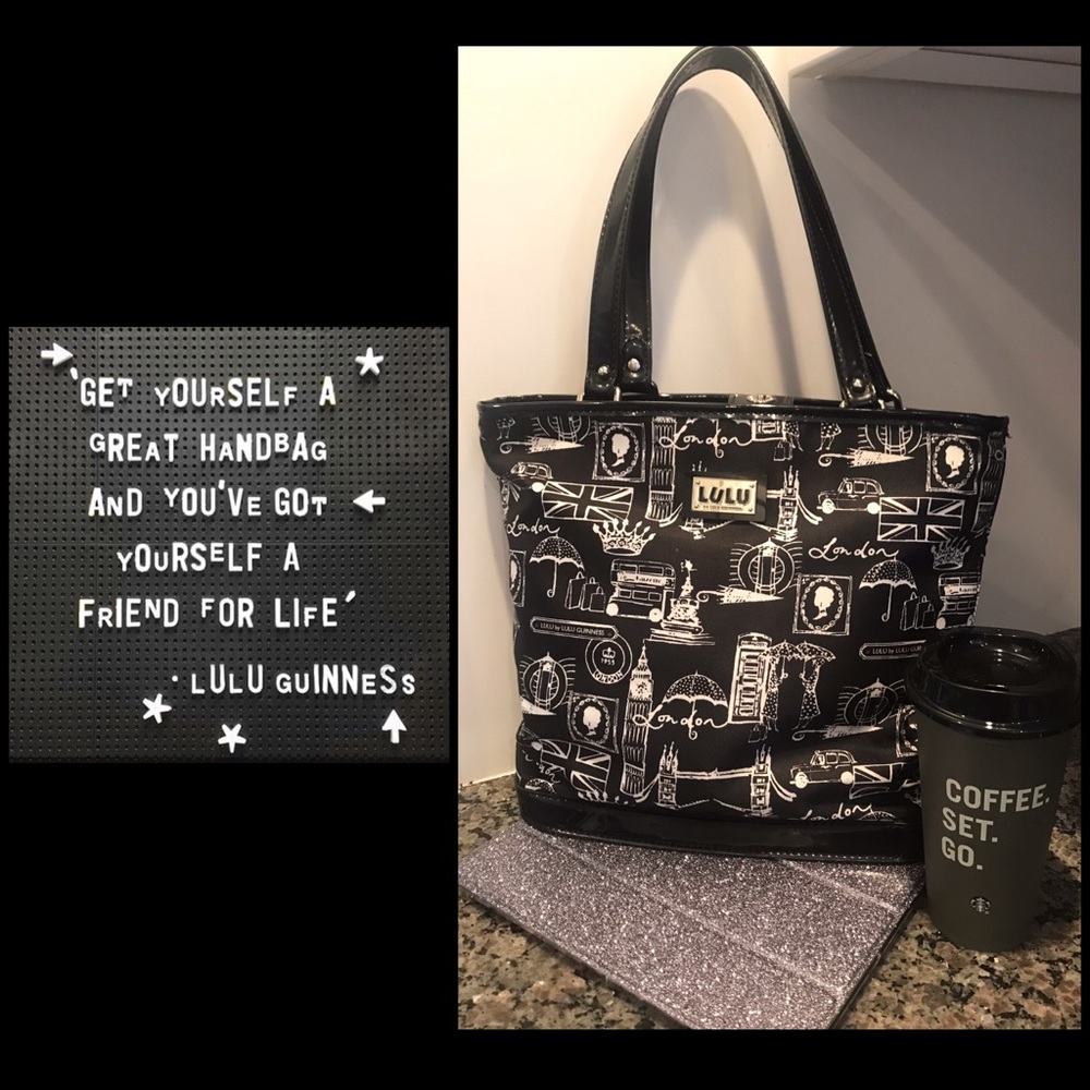 Classic Lulu London Print Tote & Wristlet